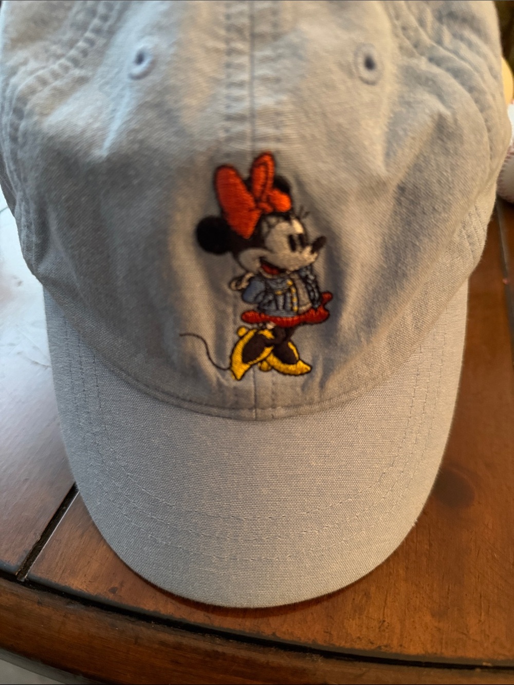 Disney Kids Light Blue Minnie Mouse Embroidered Baseball Hat